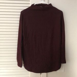 maroon turtleneck